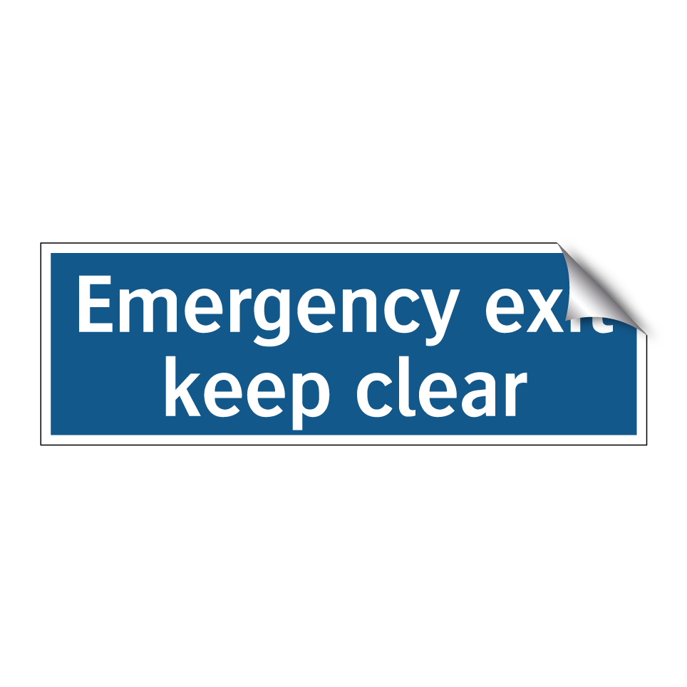 Emergency exit keep clear