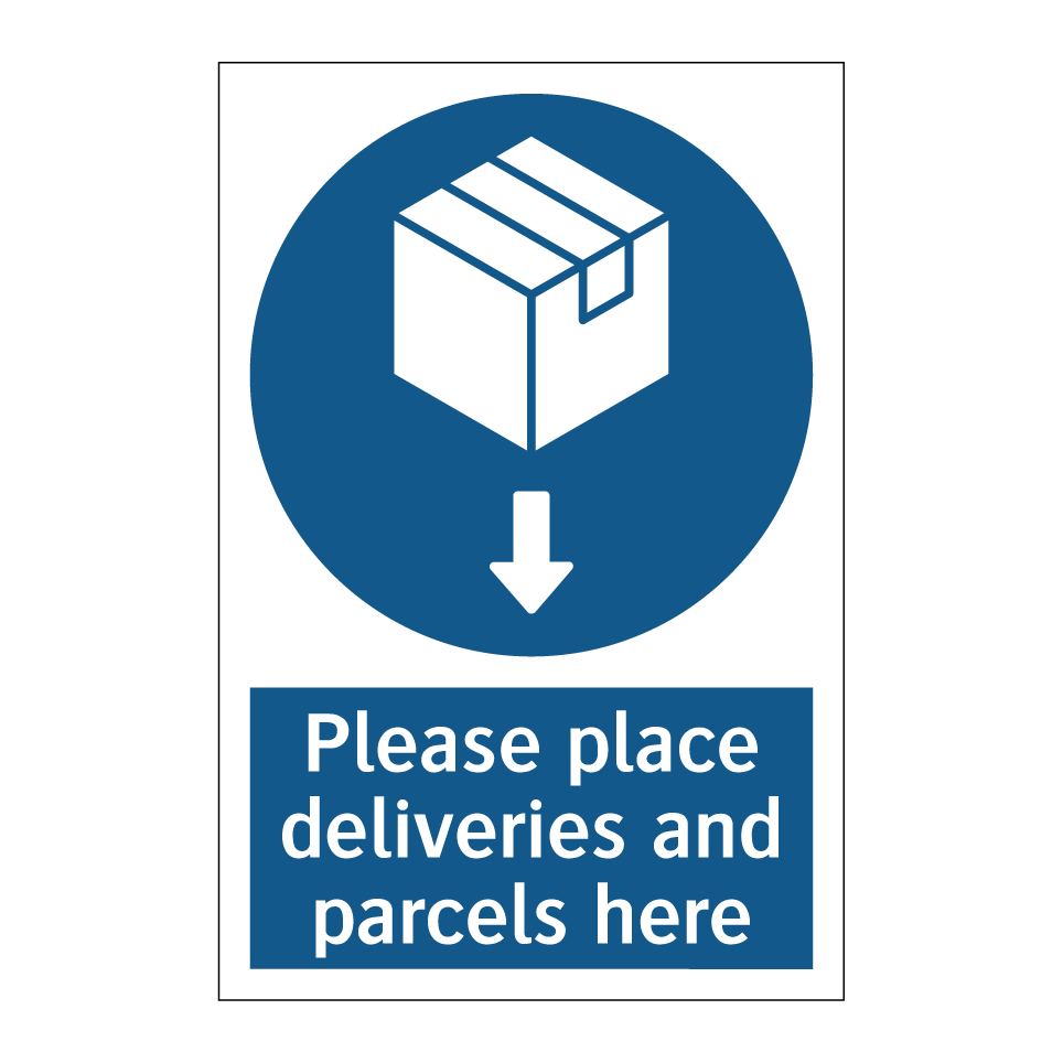 Please place deliveries and parcels here