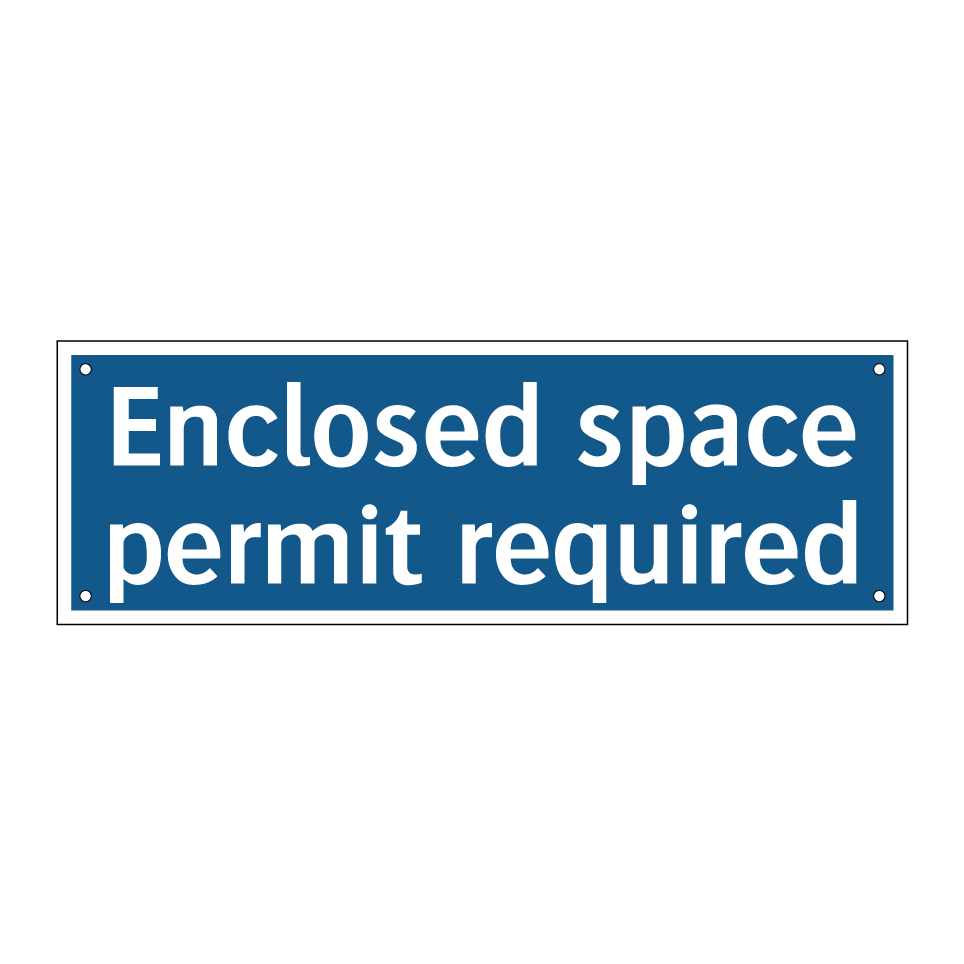 Enclosed space permit required