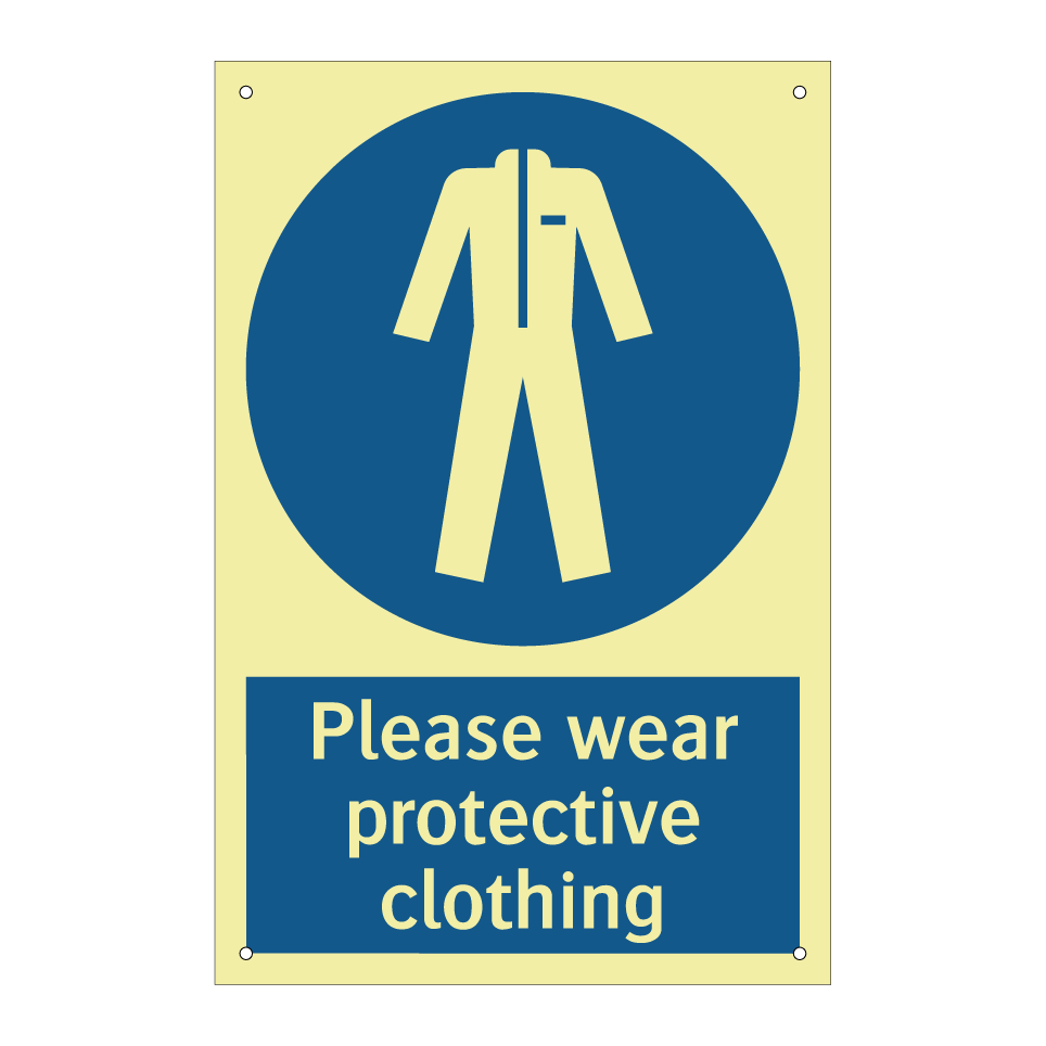 Please wear protective clothing