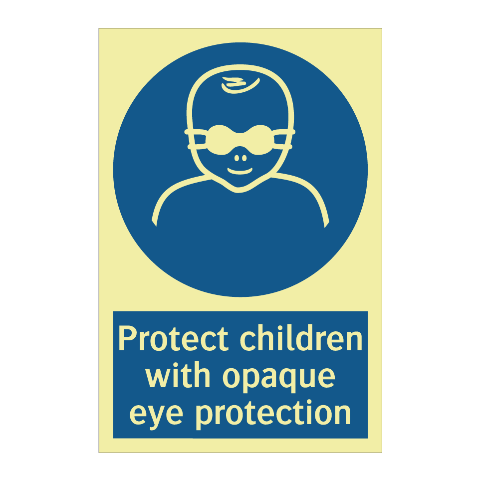 Protect children with opaque eye protection