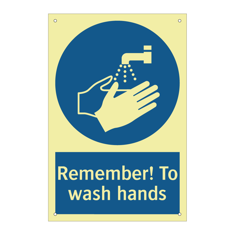 Remember! To wash hands
