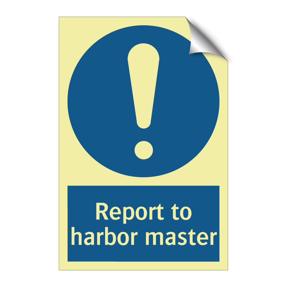 Report to harbor master