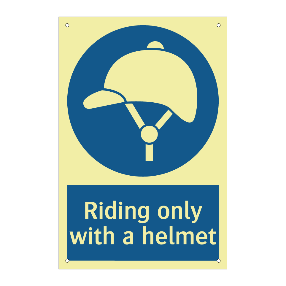 Riding only with a helmet