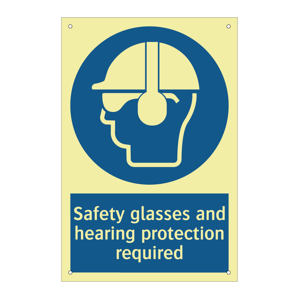 Safety glasses and hearing protection required