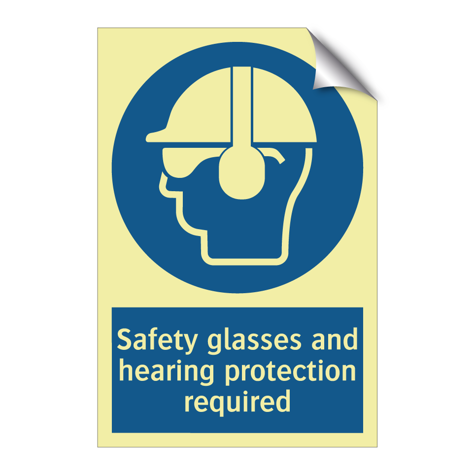 Safety glasses and hearing protection required