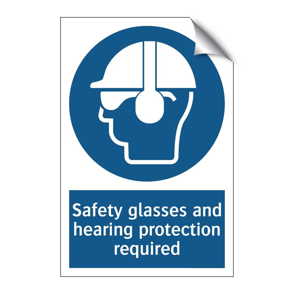 Safety glasses and hearing protection required