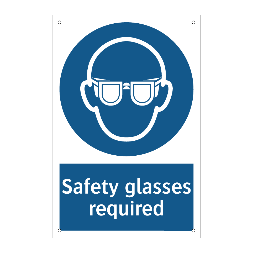 Safety glasses required