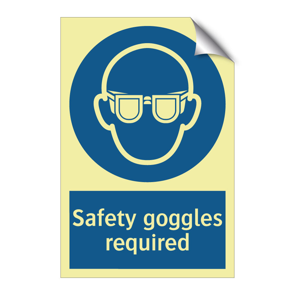 Safety goggles required