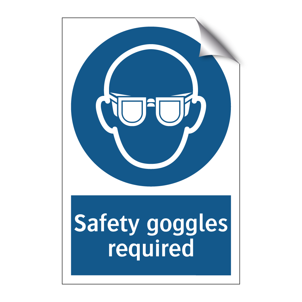 Safety goggles required