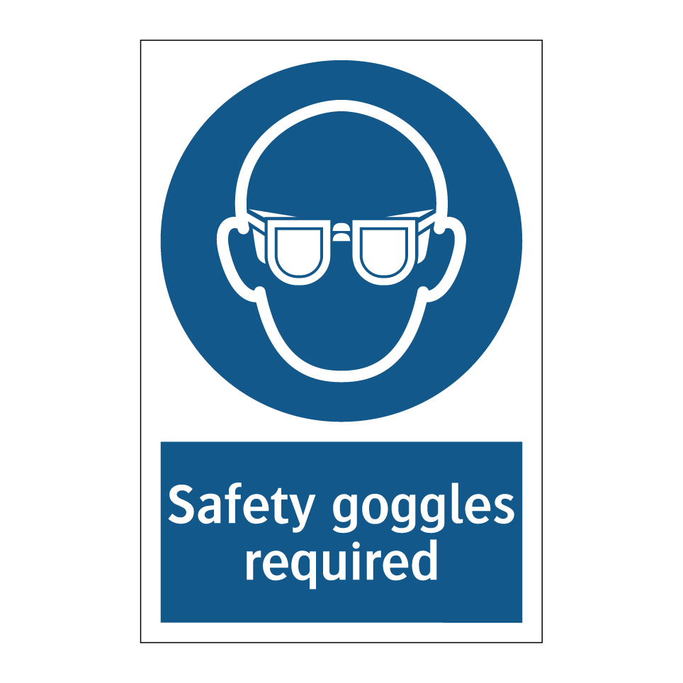 Safety goggles required