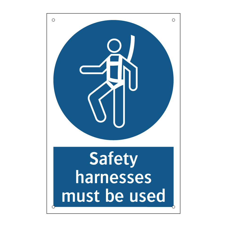 Safety harnesses must be used