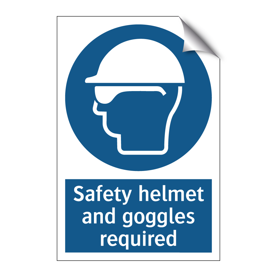 Safety helmet and goggles required
