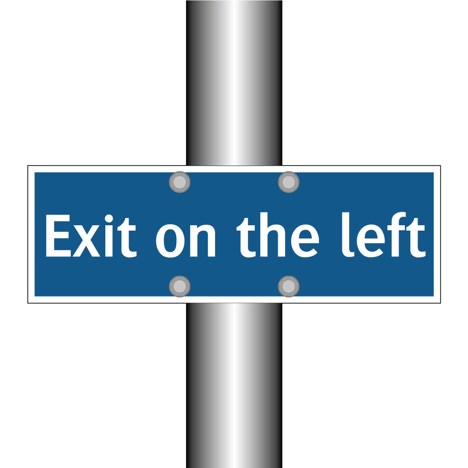 Exit on the left
