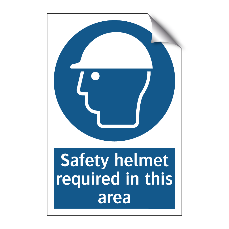 Safety helmet required in this area