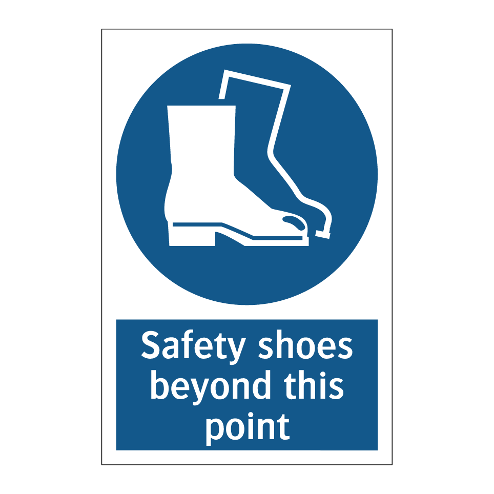 Safety shoes beyond this point