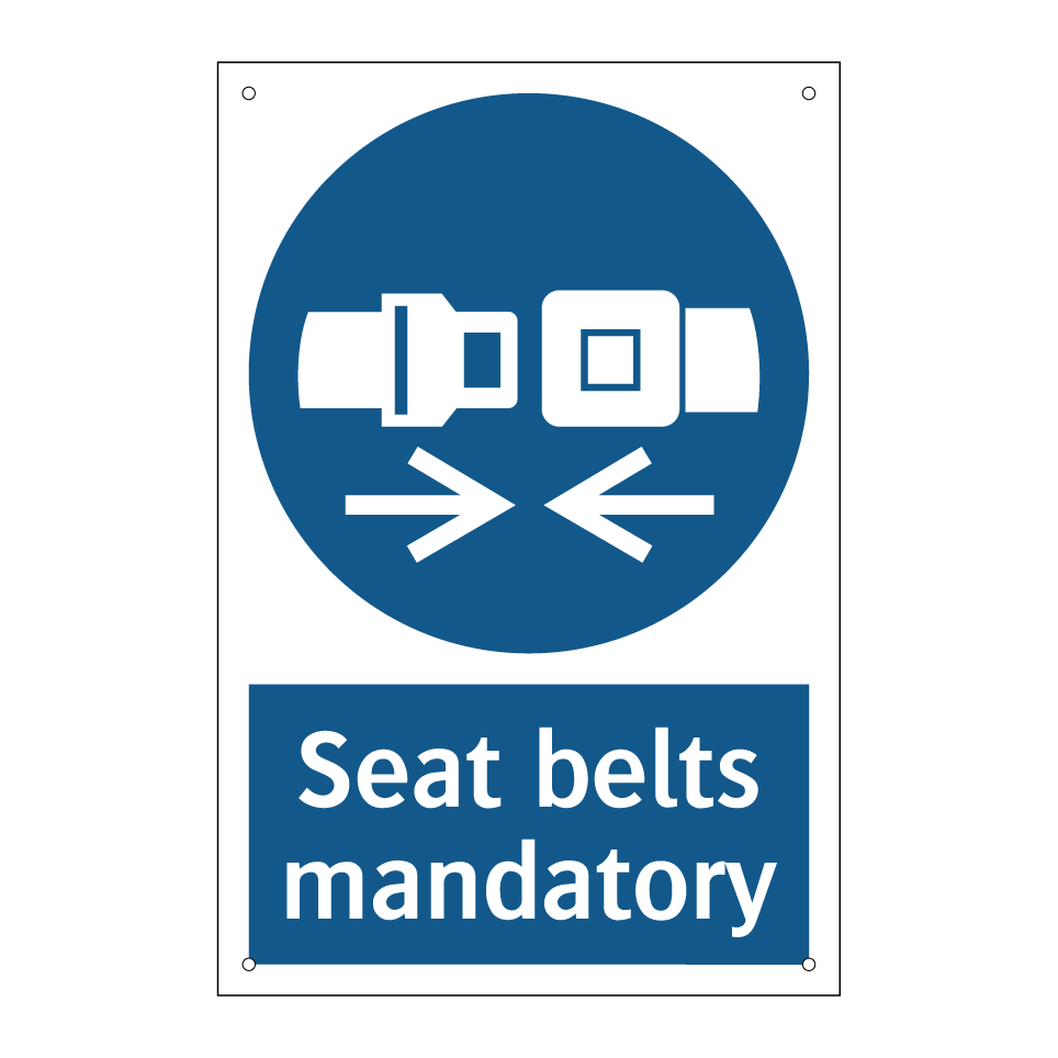 Seat belts mandatory