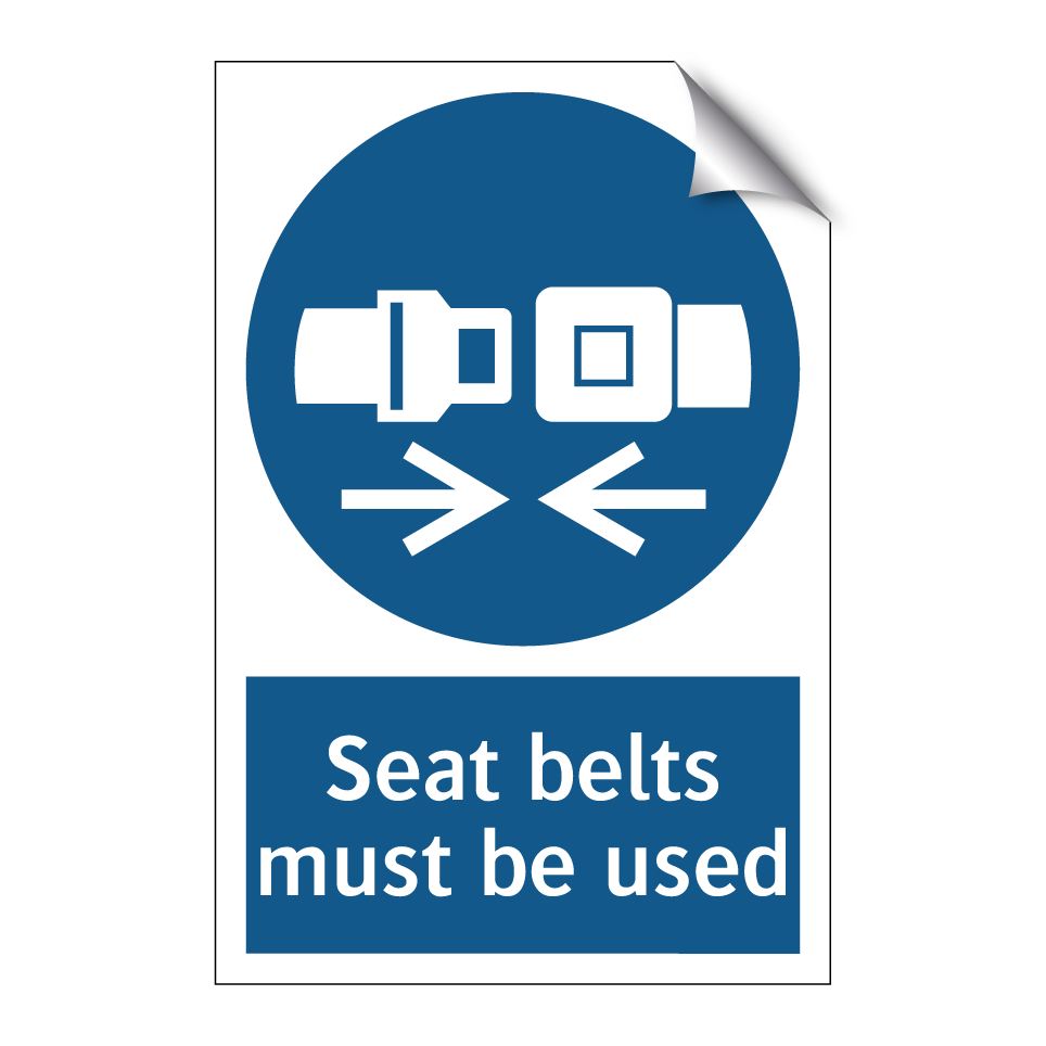Seat belts must be used