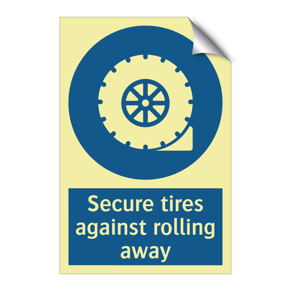 Secure tires against rolling away