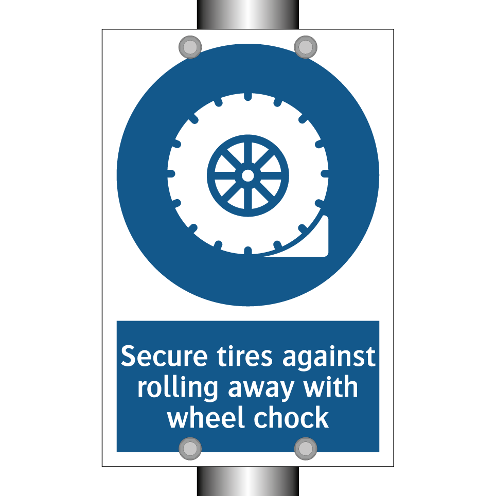 Secure tires against rolling away with wheel chock