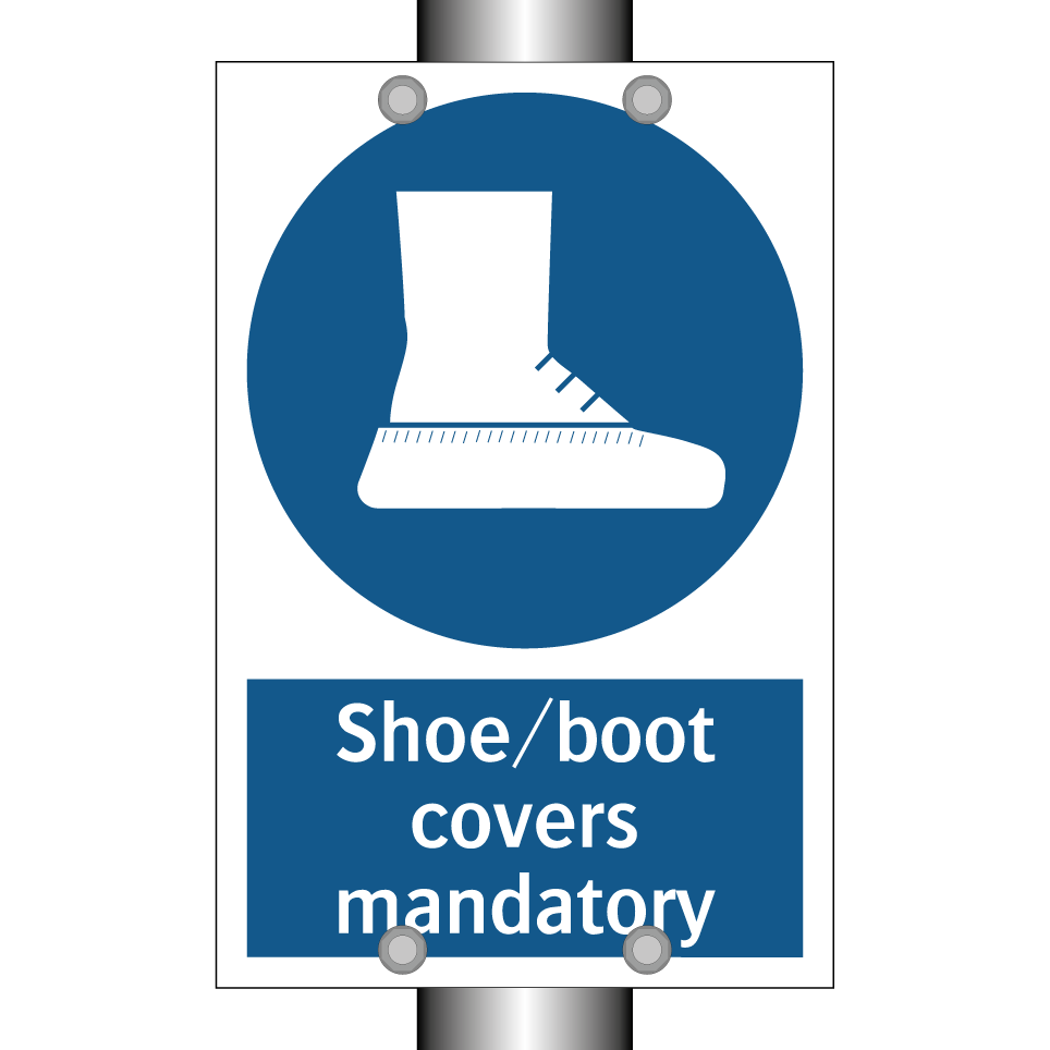 Shoe/boot covers mandatory
