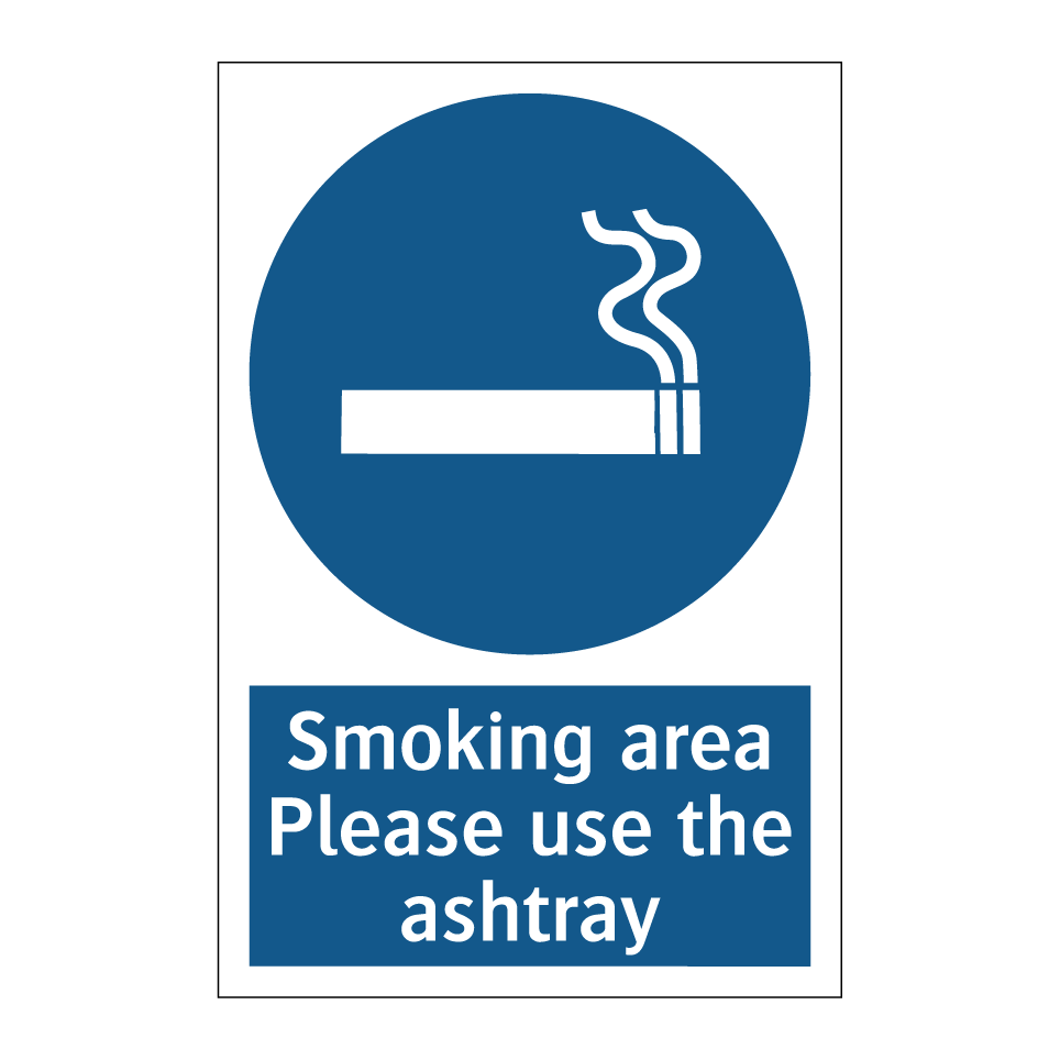 Smoking area Please use the ashtray