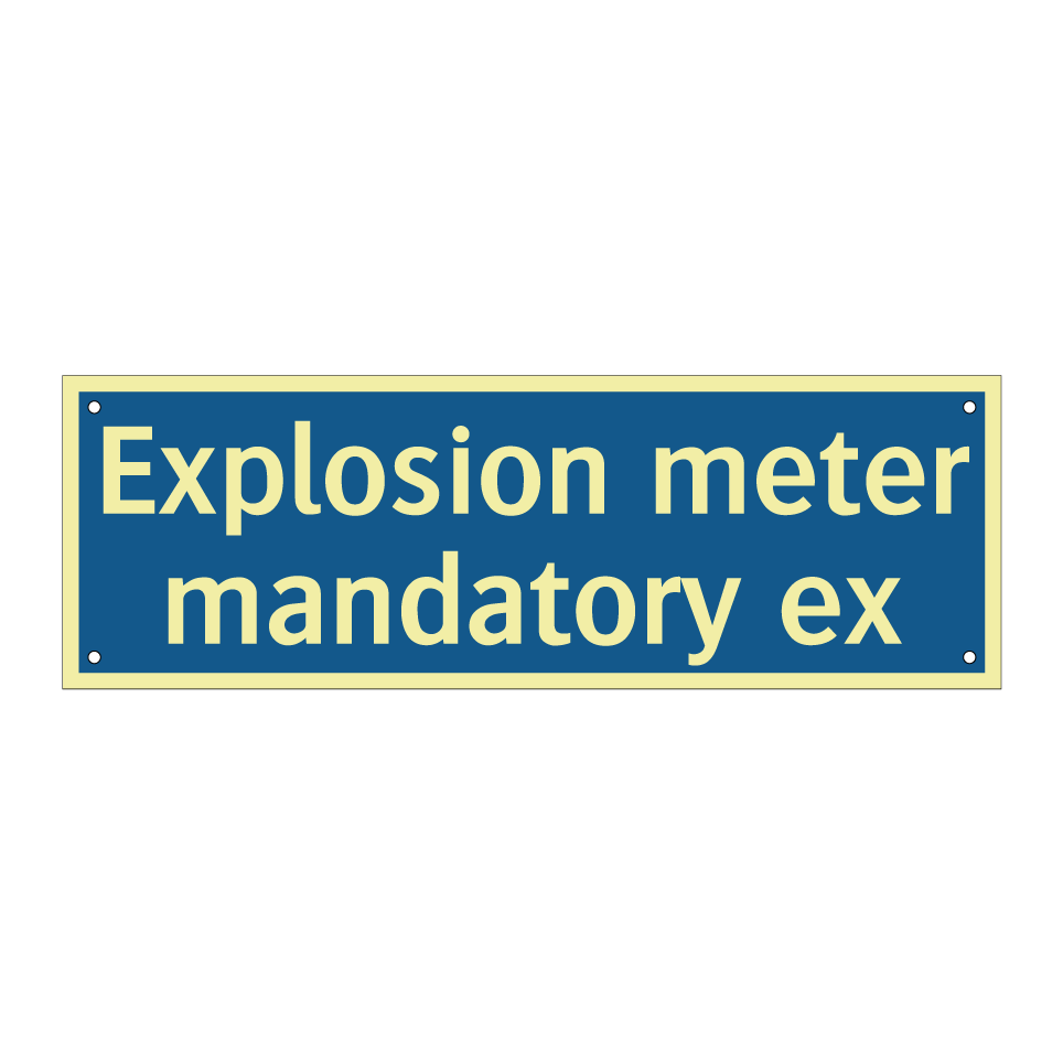 Explosion meter mandatory ex