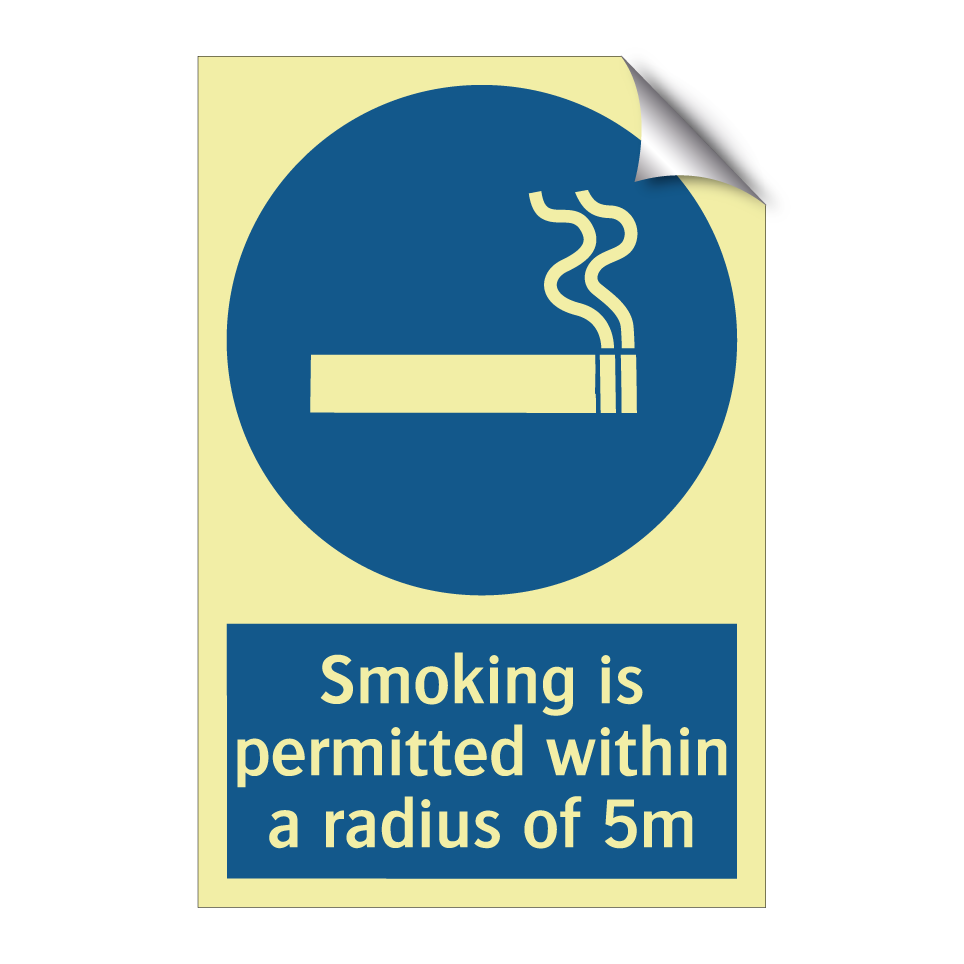 Smoking is permitted within a radius of 5m