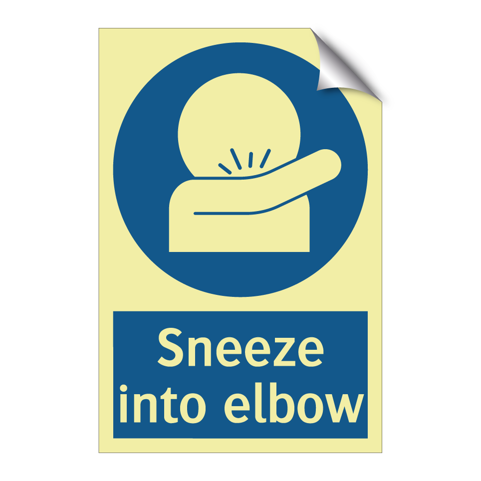 Sneeze into elbow