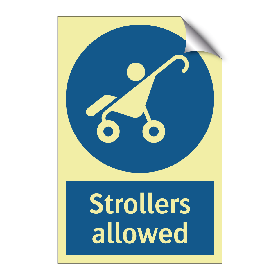Strollers allowed