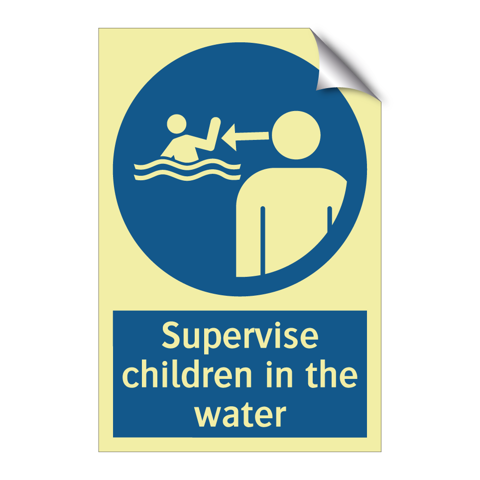 Supervise children in the water