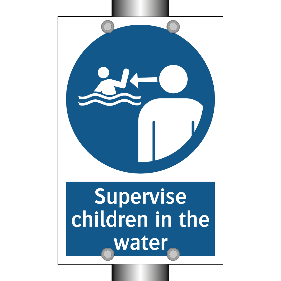 Supervise children in the water