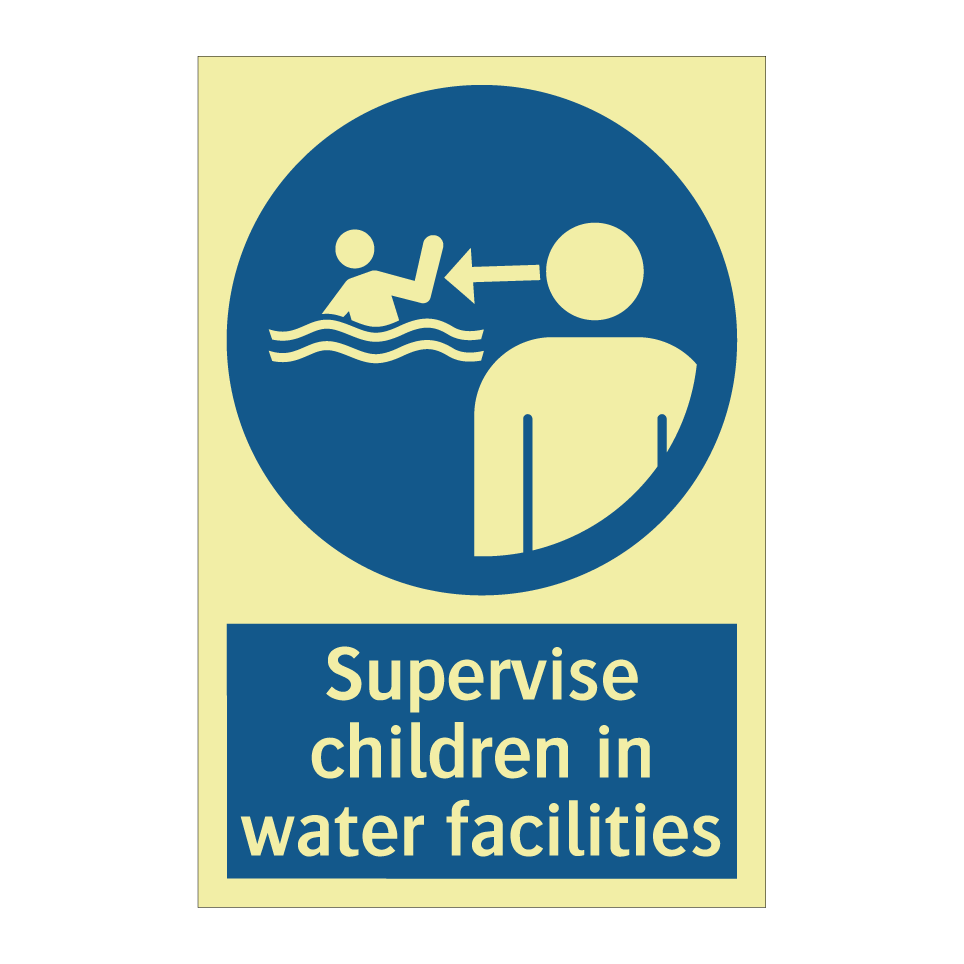 Supervise children in water facilities