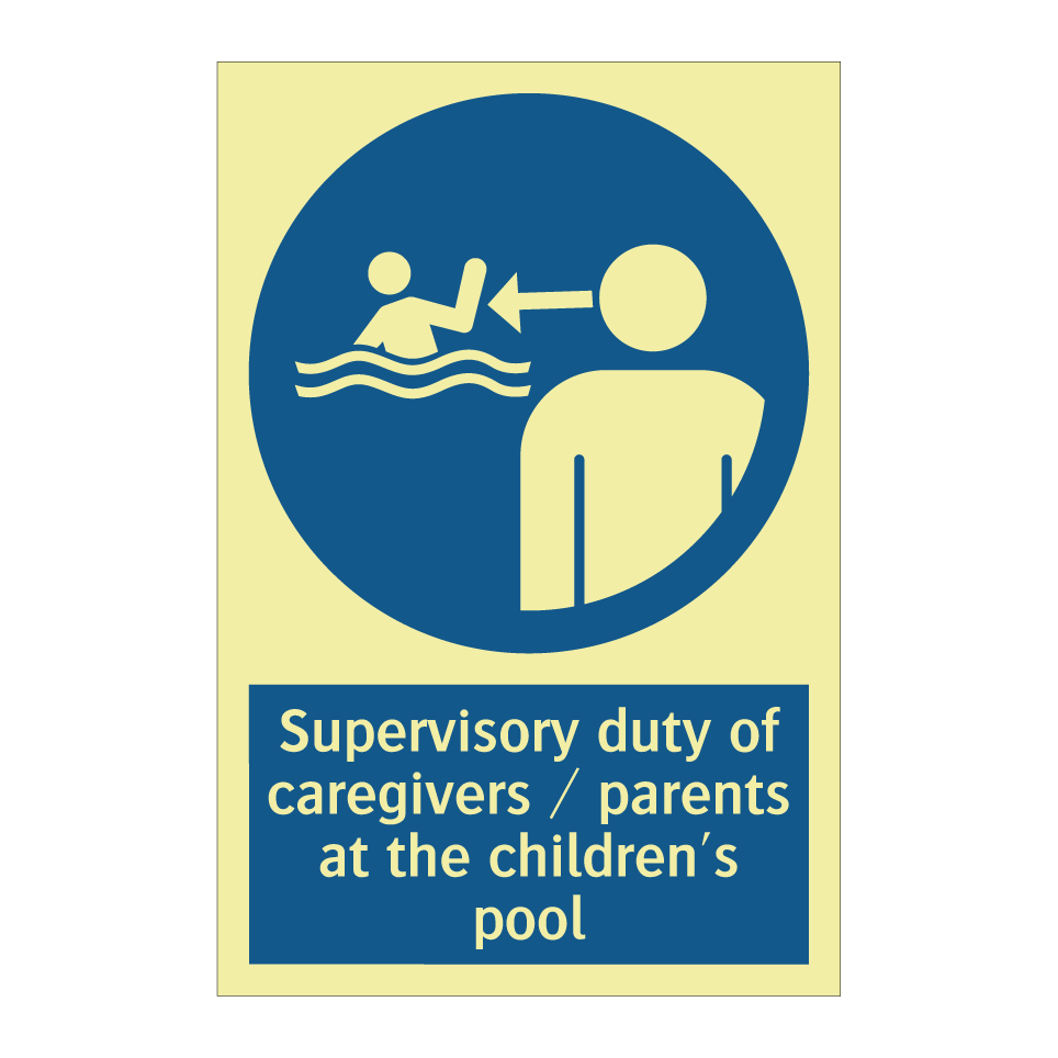 Supervisory duty of caregivers / parents at the children's pool