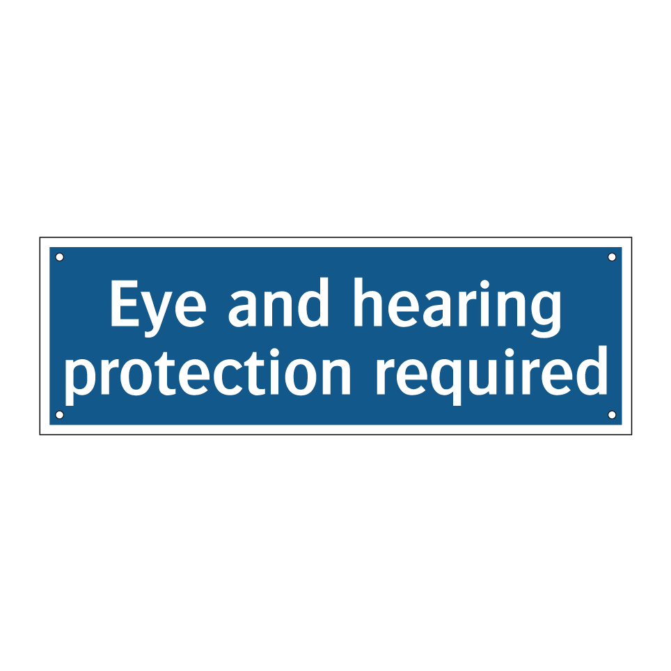 Eye and hearing protection required