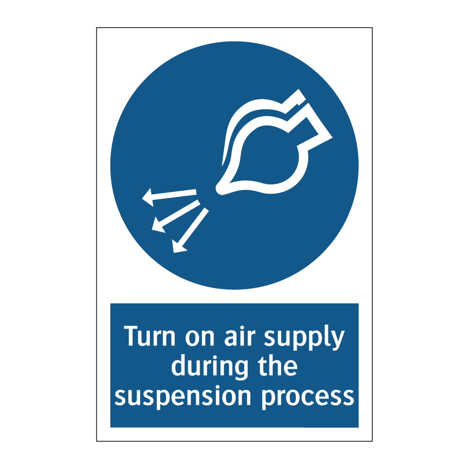 Turn on air supply during the suspension process