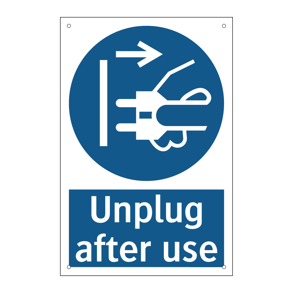 Unplug after use