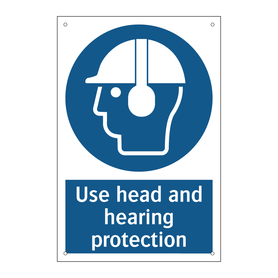 Use head and hearing protection