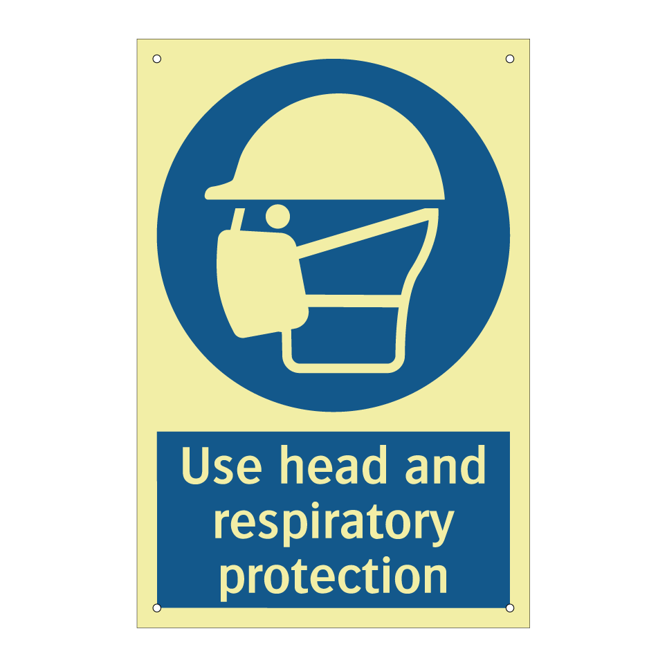Use head and respiratory protection