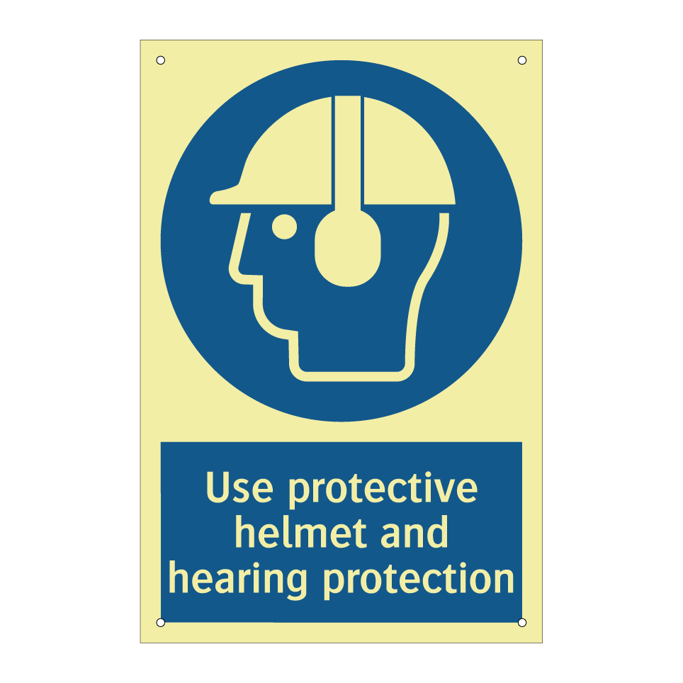 Use protective helmet and hearing protection