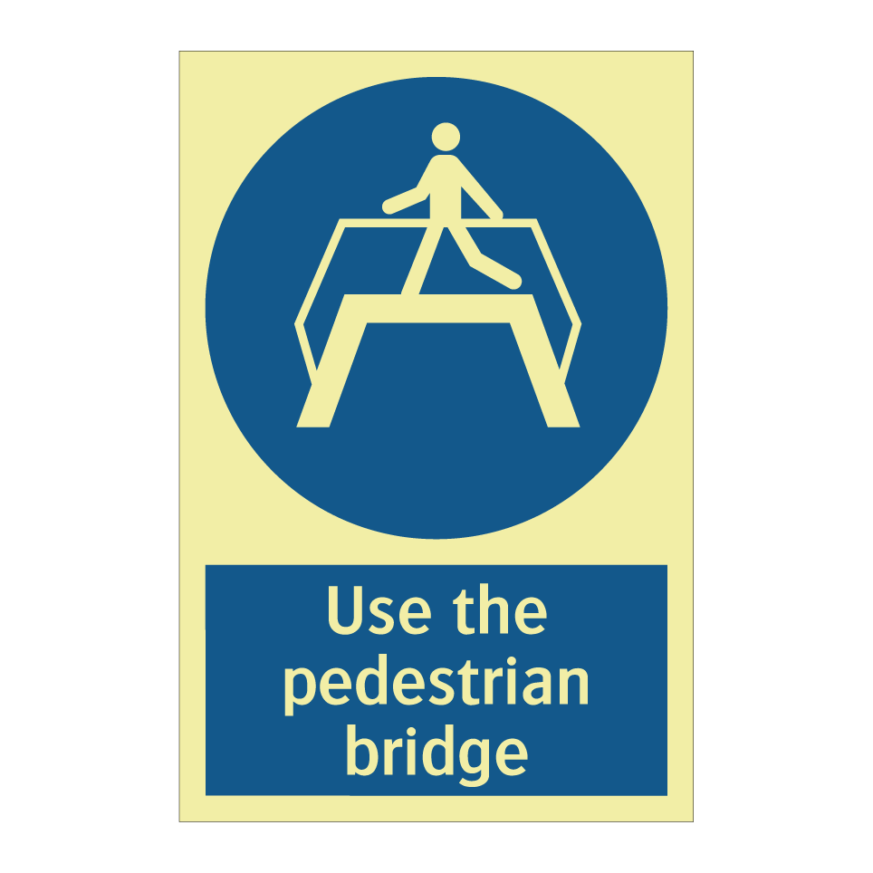 Use the pedestrian bridge