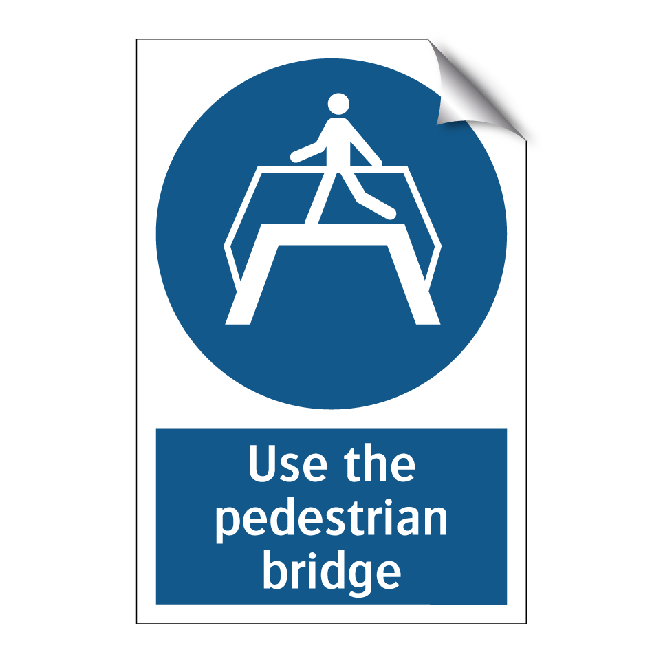Use the pedestrian bridge