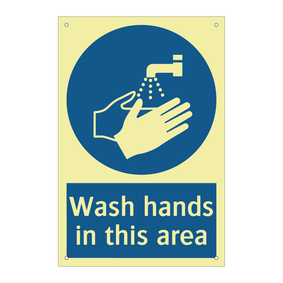Wash hands in this area