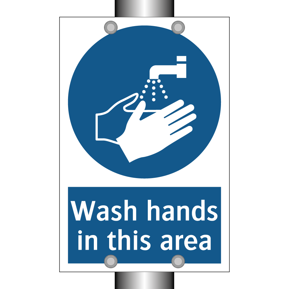 Wash hands in this area