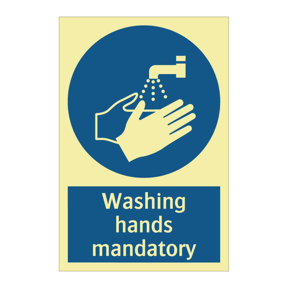 Washing hands mandatory