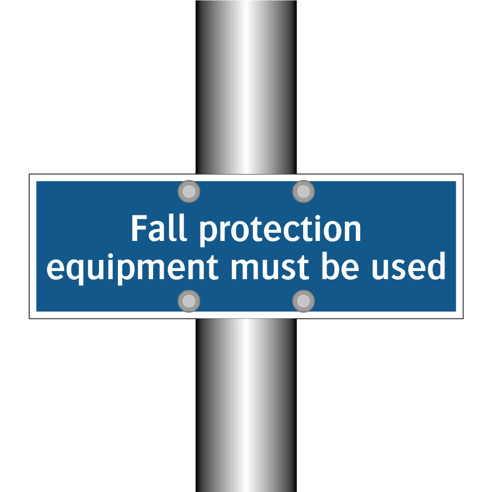 Fall protection equipment must be used