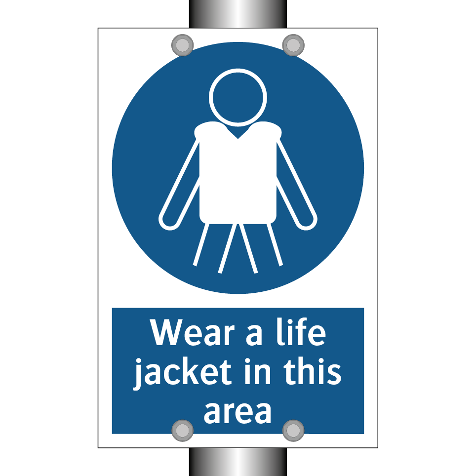 Wear a life jacket in this area