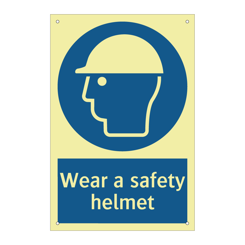 Wear a safety helmet