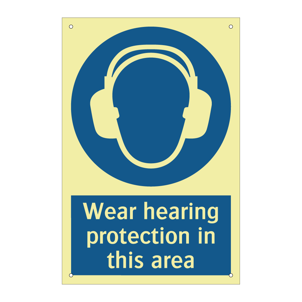 Wear hearing protection in this area