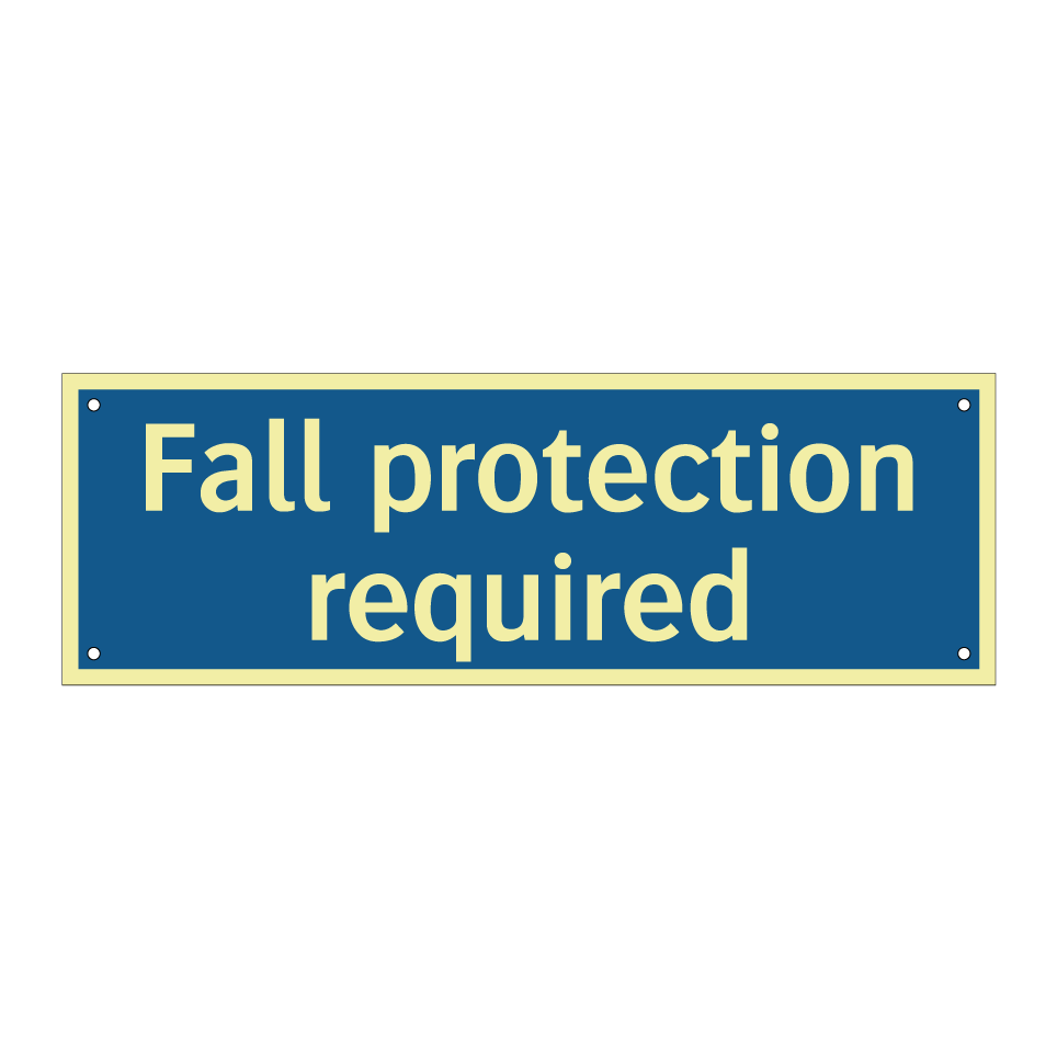Fall protection required